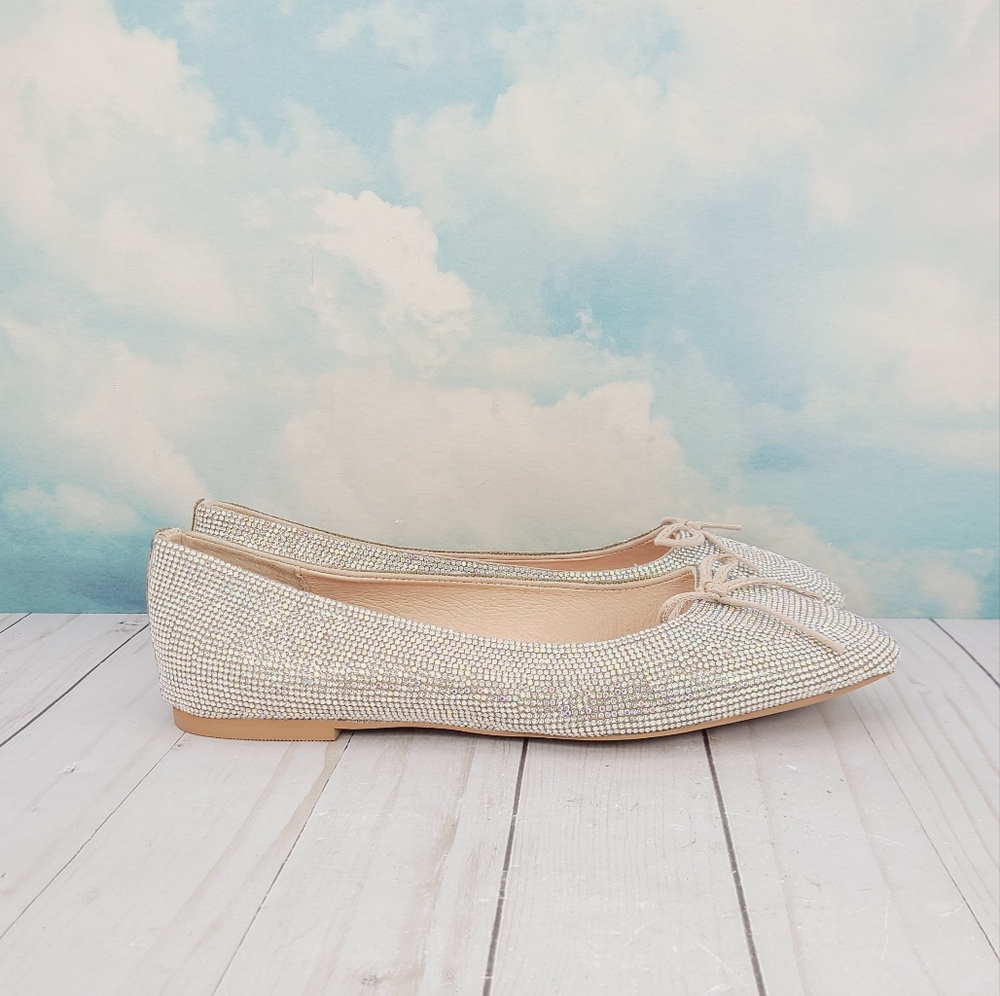 Matisse Roxy Rhinestone Ballet Flats 9.5